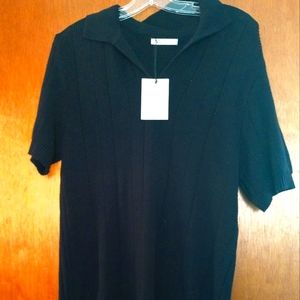 NWT Zara knit ribbed polo mini dress medium